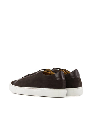 Ambrogio Bespoke Dark Brown Suede Low Top Sneakers (AMB2523)-AmbrogioShoes