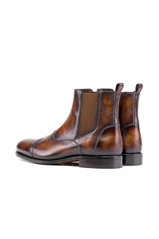 Ambrogio Bespoke Fire Patina Leather Chelsea Boots (AMB2487)-AmbrogioShoes