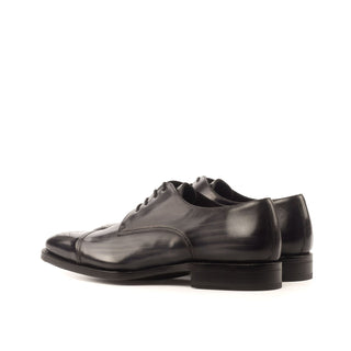 Ambrogio Bespoke Gray Patina Leather Derby Oxfords (AMB1736)