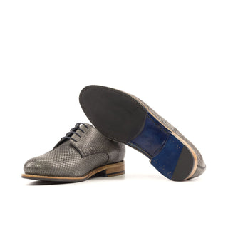 Ambrogio Bespoke Gray Python Derby Oxfords (AMB2422)