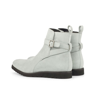 Ambrogio Bespoke Gray Suede Jodhpur Boots (AMB1496)