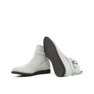 Ambrogio Bespoke Gray Suede Jodhpur Boots (AMB1496)