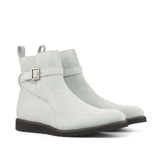 Ambrogio Bespoke Gray Suede Jodhpur Boots (AMB1496)