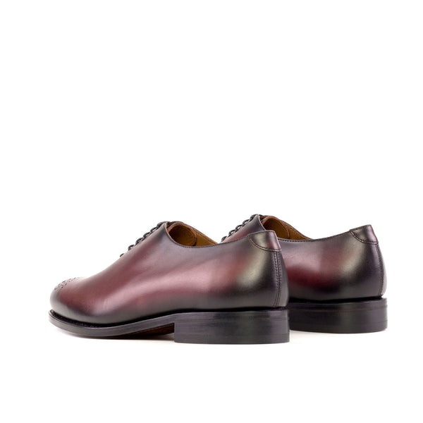 Ambrogio Bespoke Men's Shoes Burgundy Calf-SKin Leather Wholecut Oxfords (AMB2531)-AmbrogioShoes