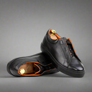 Ambrogio Bespoke Men's Shoes Calf-Skin Leather Laceless Sneaker (AMB2595)-AmbrogioShoes