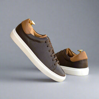 Ambrogio Bespoke Men's Shoes Calf-Skin Leather Sneaker (AMB2601)-AmbrogioShoes