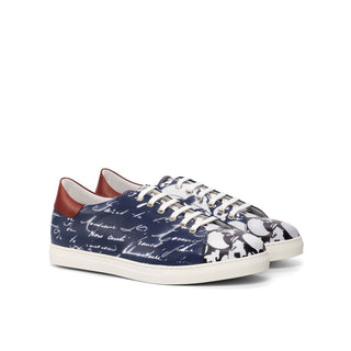 Ambrogio Bespoke Multi-Color Leather Stencil Trainer Sneakers (AMB1689)