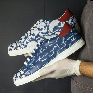 Ambrogio Bespoke Multi-Color Leather Stencil Trainer Sneakers (AMB1689)