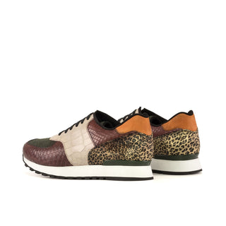 Ambrogio Bespoke Multi-Color Python / Fabric & Suede Jogger Sneakers (AMB2425)