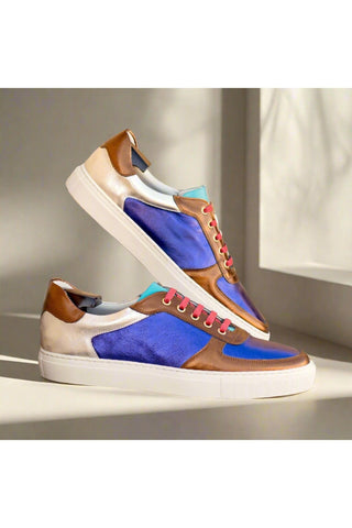 Ambrogio Bespoke Multi Color lic Leather Trainer Sneakers (AMB2561)-AmbrogioShoes