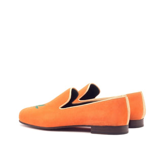 Ambrogio Bespoke Orange Grossgrain / Suede Wellington Slip-On Loafer (AMB1659)