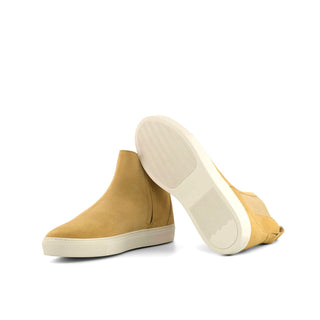 Ambrogio Bespoke Sand Lux Suede Chelsea Sneakers (AMB1849)