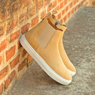 Ambrogio Bespoke Sand Lux Suede Chelsea Sneakers (AMB1849)