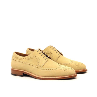 Ambrogio Bespoke Sand Suede Oxfords (AMB1573)