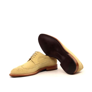 Ambrogio Bespoke Sand Suede Oxfords (AMB1573)
