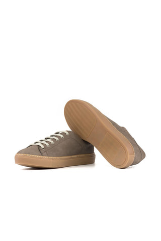 Ambrogio Bespoke Taupe Vegan Suede Casual Trainer Sneakers (AMB2560)-AmbrogioShoes
