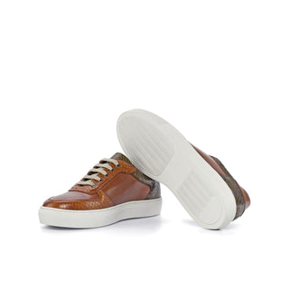 Ambrogio Bespoke Three Tone Snake-Skin / Leather Sneakers (AMB1563)