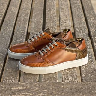 Ambrogio Bespoke Three Tone Snake-Skin / Leather Sneakers (AMB1563)