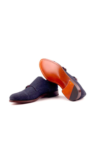 Ambrogio Blue Jeans Sartorial Monk-Straps Loafers (AMB1367)