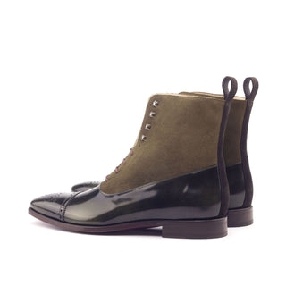 Ambrogio Brown & Green Suede / Florantic Polished Leather Balmoral Boots (AMB1388)