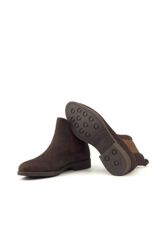 Ambrogio Brown Suede Chelsea Boots (AMB1011)-AmbrogioShoes
