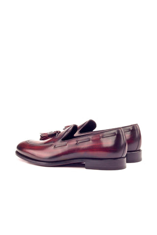 Ambrogio Burgundy Patina Leather Tassels Loafers (AMB1472)