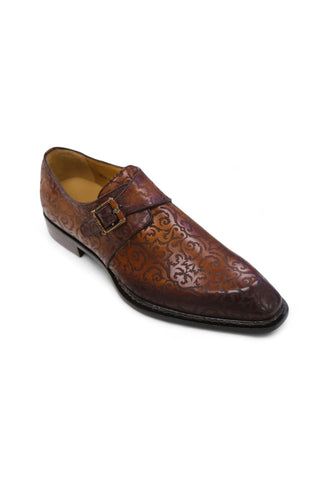 Ambrogio Calf-Skin Leather Single Monk Strap (AMZ1018)-AmbrogioShoes