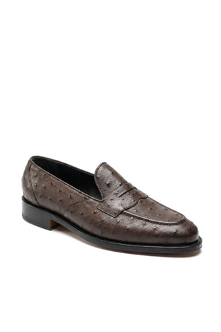 Ambrogio Cesare Ostrich Penny Loafer-AmbrogioShoes