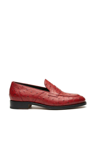 Ambrogio Cesare Ostrich Penny Loafer-AmbrogioShoes