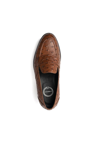 Ambrogio Cesare Ostrich Penny Loafer-AmbrogioShoes