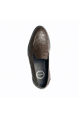 Ambrogio Cesare Ostrich Skin Penny Loafer-AmbrogioShoes