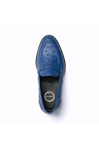 Ambrogio Cesare Ostrich Skin Penny Loafer-AmbrogioShoes