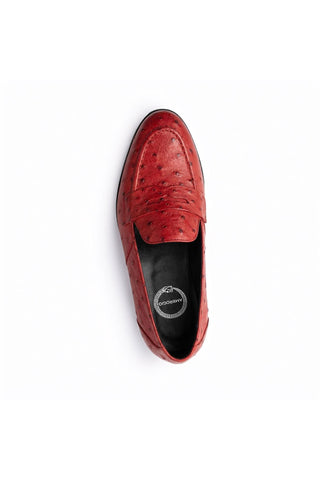 Ambrogio Cesare Ostrich Skin Penny Loafer-AmbrogioShoes