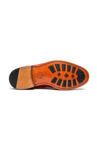 Ambrogio Cesare Ostrich Skin Penny Loafer-AmbrogioShoes
