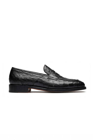Ambrogio Cesare Ostrich Skin Penny Loafer-AmbrogioShoes