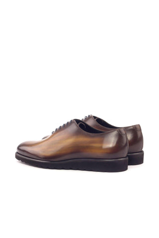 Ambrogio Cognac Patina Leather Plain Oxfords (AMB1091)