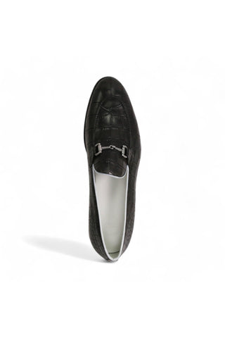 Ambrogio Crocodile Print Leather Belgian Horsebit Loafers (AMB2565)-AmbrogioShoes