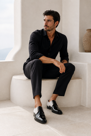Ambrogio Dante 2 Suede & Patent Derby Suede-AmbrogioShoes