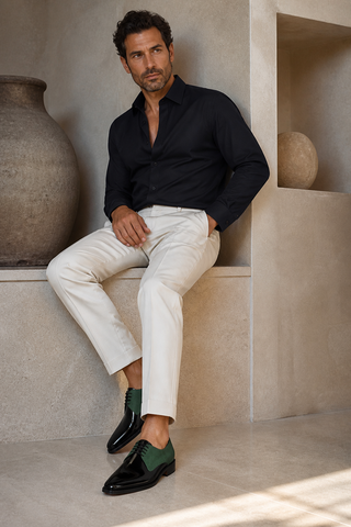 Ambrogio Dante 2 Suede & Patent Derby Suede-AmbrogioShoes