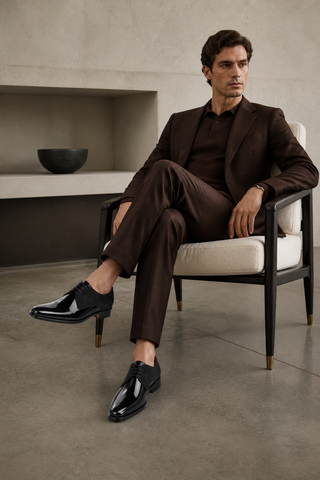 Ambrogio Dante 2 Suede & Patent Derby Suede-AmbrogioShoes