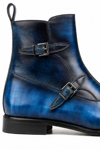 Ambrogio Firenze Patina Double Monk Boot-AmbrogioShoes
