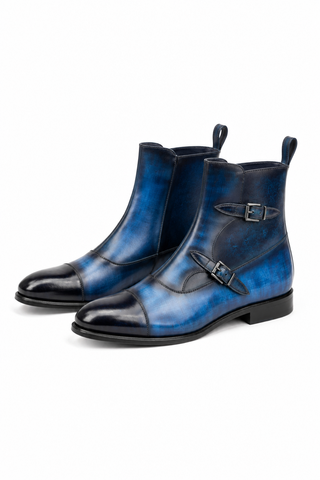 Ambrogio Firenze Patina Double Monk Boot-AmbrogioShoes