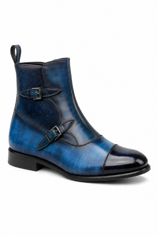 Ambrogio Firenze Patina Double Monk Boot-AmbrogioShoes
