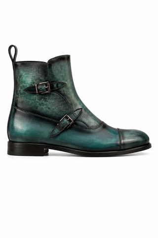 Ambrogio Firenze Patina Double Monk Boot-AmbrogioShoes