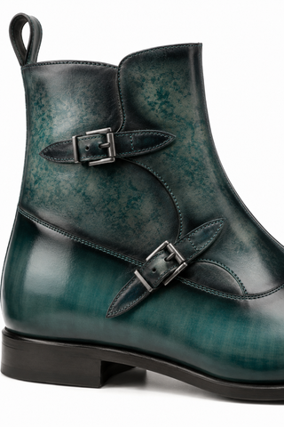 Ambrogio Firenze Patina Double Monk Boot-AmbrogioShoes