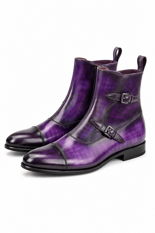 Ambrogio Firenze Patina Double Monk Boot-AmbrogioShoes