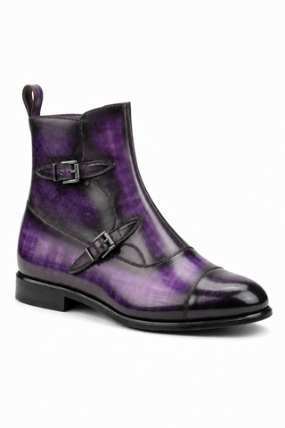 Ambrogio Firenze Patina Double Monk Boot-AmbrogioShoes