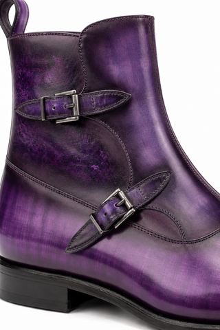 Ambrogio Firenze Patina Double Monk Boot-AmbrogioShoes