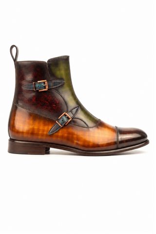 Ambrogio Firenze Patina Double Monk Boot