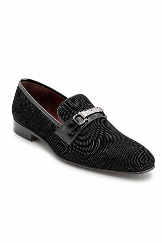 Ambrogio Glass Suede Slip-On Horsebit Loafers (AMZ1020)-AmbrogioShoes